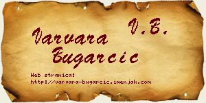 Varvara Bugarčić vizit kartica
